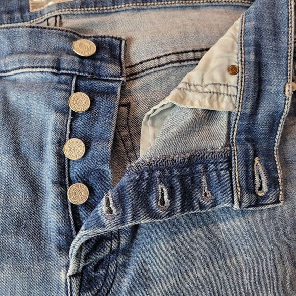 Mother The Stunner Ankle Fray Graffiti Girl Jeans 29 Medium Wash - Picture 4 of 14